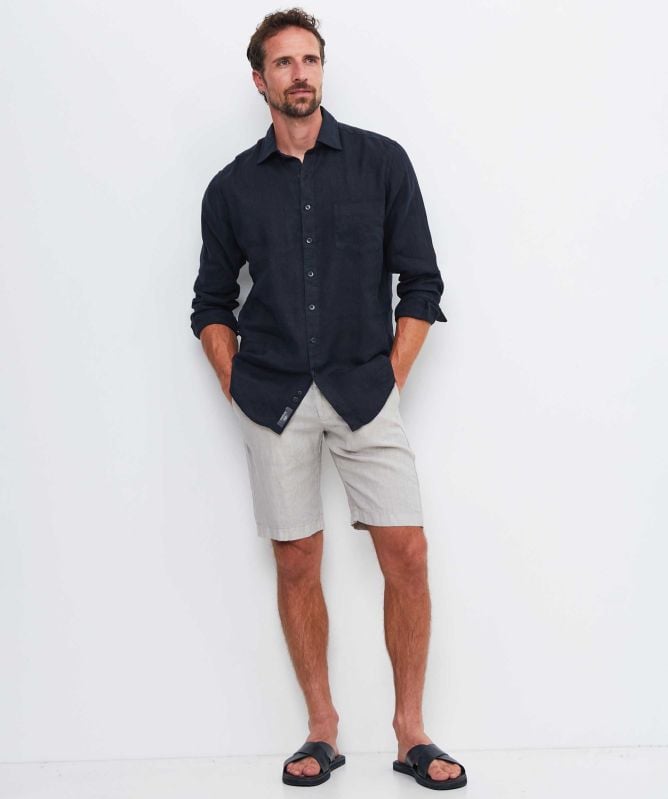 Berwich Linen Elax Bermuda Shorts