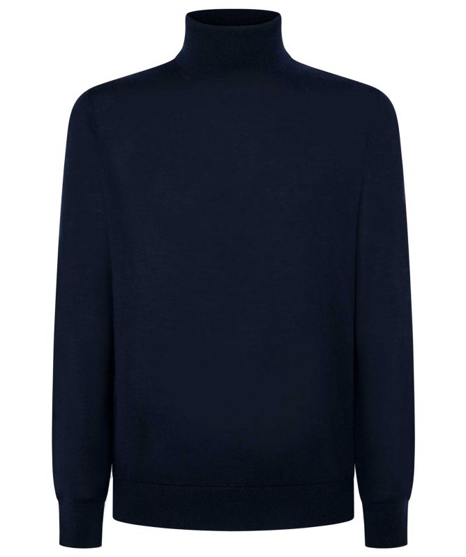 Hackett Merino Silk Roll Neck Jumper