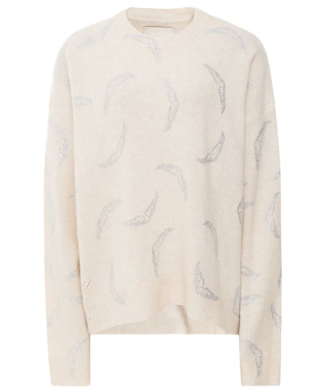 Zadig and Voltaire Markus Diamanté Wing Cashmere Jumper
