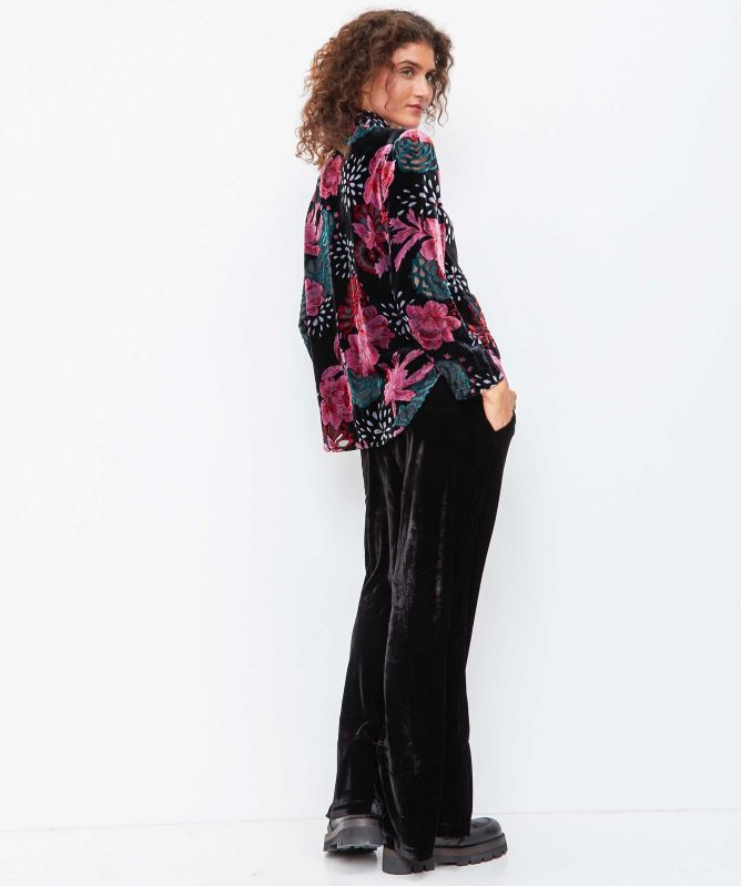 Thanny Velvet Wide Leg Trousers
