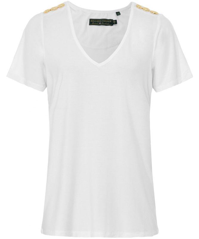 Holland Cooper Relax Fit V-Neck T-Shirt