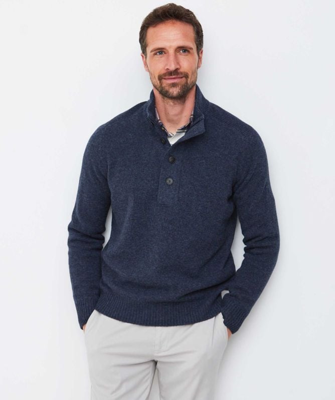 Gran Sasso Wool Mock Neck Sweater