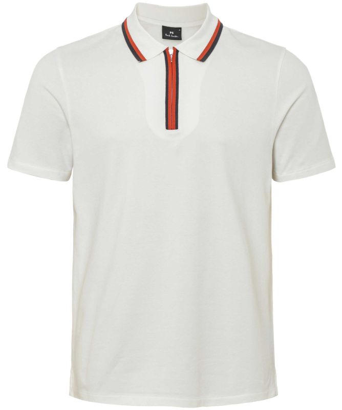 Paul Smith Tipped Zipper Neck Polo Shirt