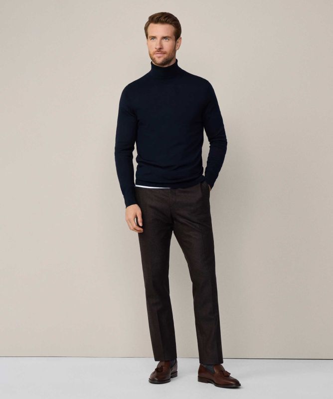 Hackett Merino Silk Roll Neck Jumper