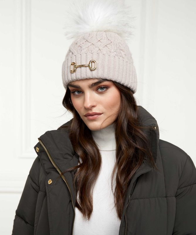 Holland Cooper Horsebit Bobble Hat