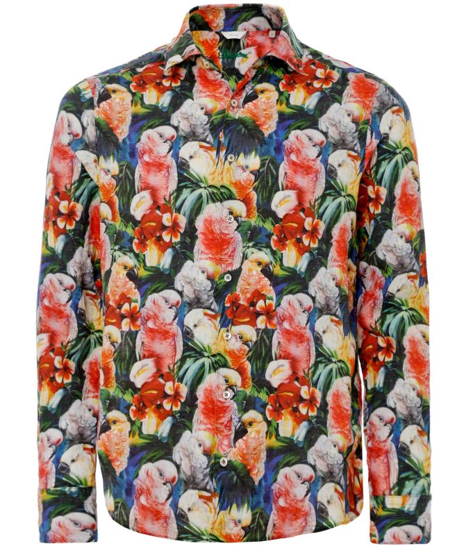 Stenstroms Slimline Linen Tropical Shirt