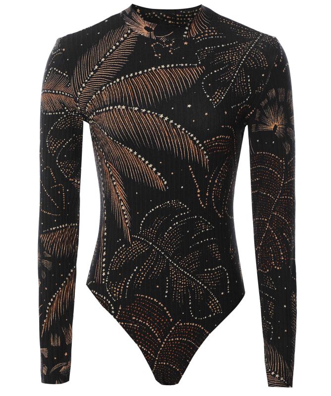 FARM Rio Golden Foliage Bodysuit