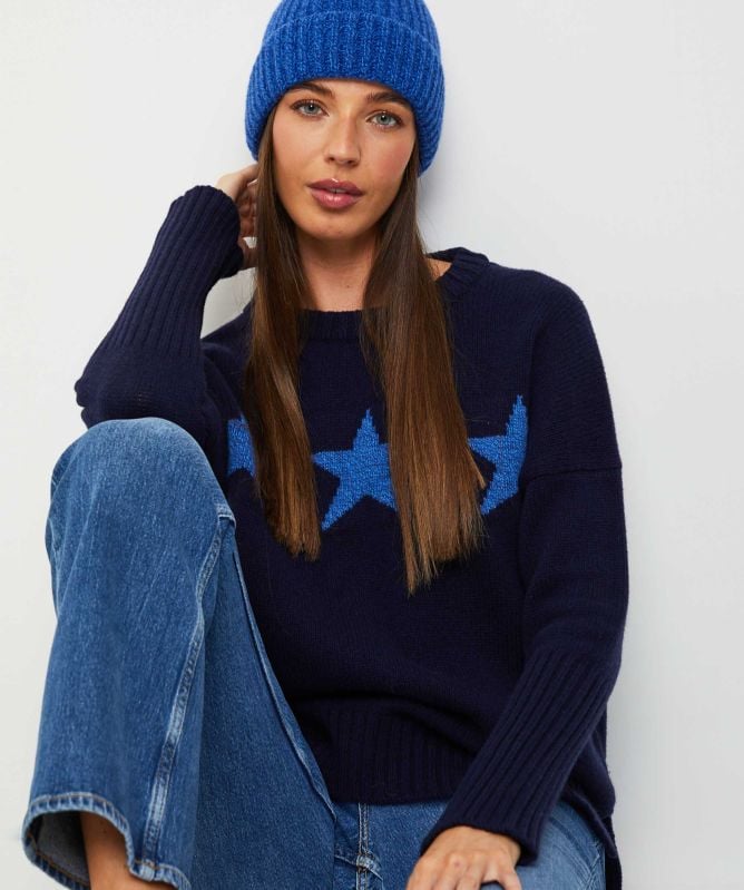 Eddy and Ivy Star Merino Cashmere Crew Neck Jumper