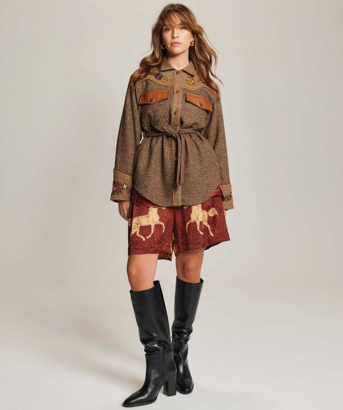 Me369 Juliette Rodeo Pleated Shorts