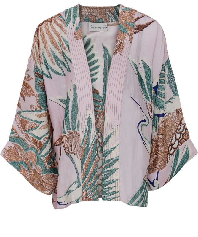 One Hundred Stars Short Crane Kimono