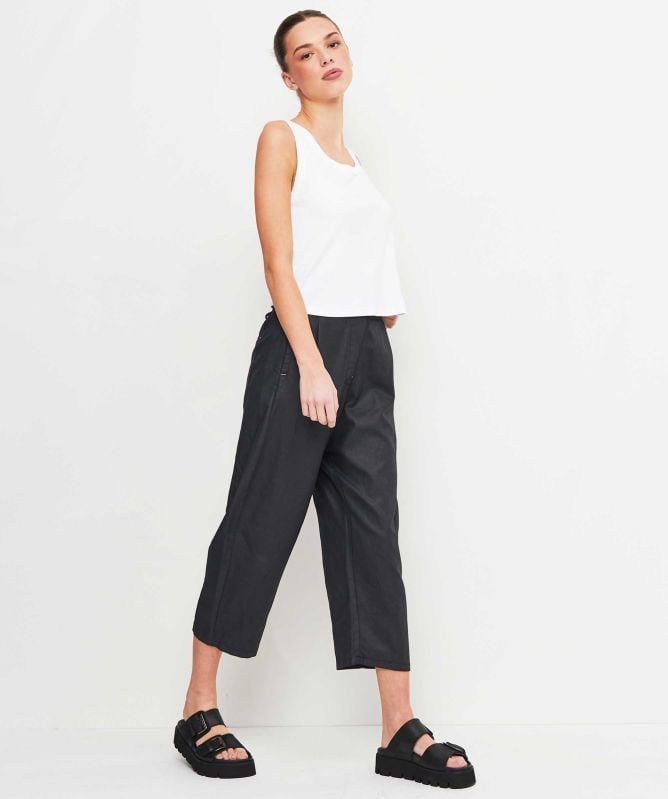 Lurdes Bergada Coated Pleated Trousers