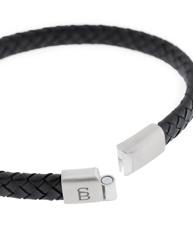 Steel and Barnett Riley Leather Bracelet