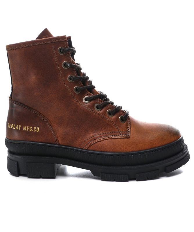 Replay Leather Vega Biker Boots