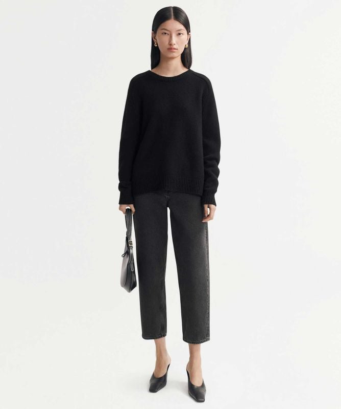 Soft Goat Chunky Boyfriend Crewneck Jumper