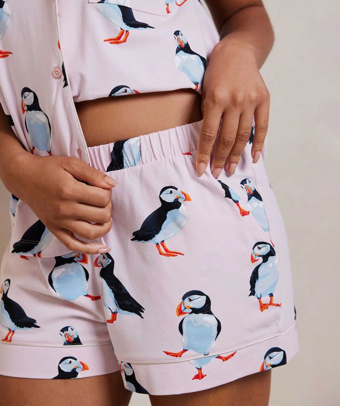 Chelsea Peers Puffin Print Short Pyjama Set