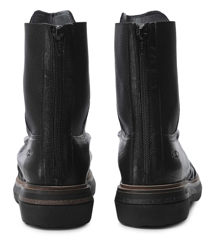 Patrizia Bonfanti Toki Crinkled Leather Ankle Boots