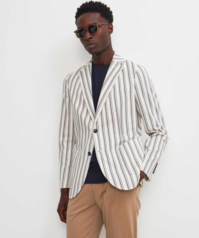 Circolo 1901 Slim Fit Striped Oxford Blazer