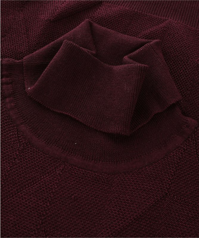 Pal Zileri Wool Silk Textured Turtleneck Sweater
