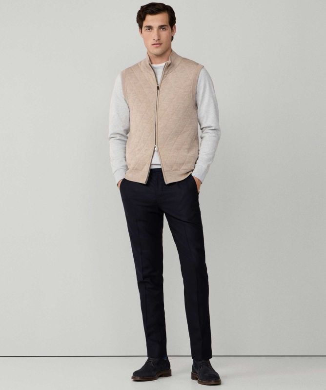 Hackett Quilted Knit Gilet