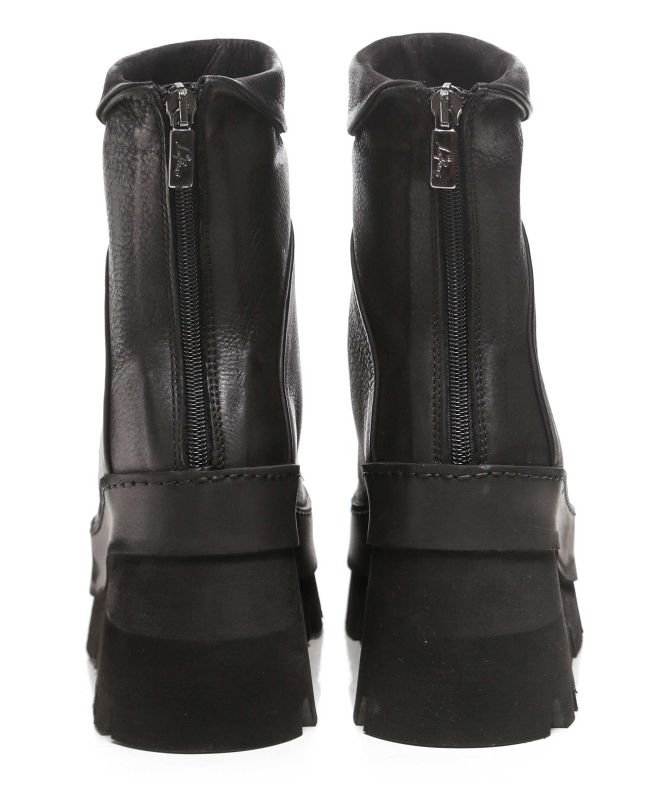 Lofina Leather Wedge Boots