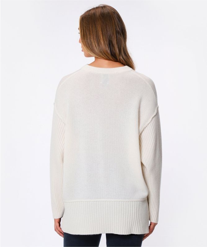Van Kukil Ava Relax Neck Ribbed Sweater