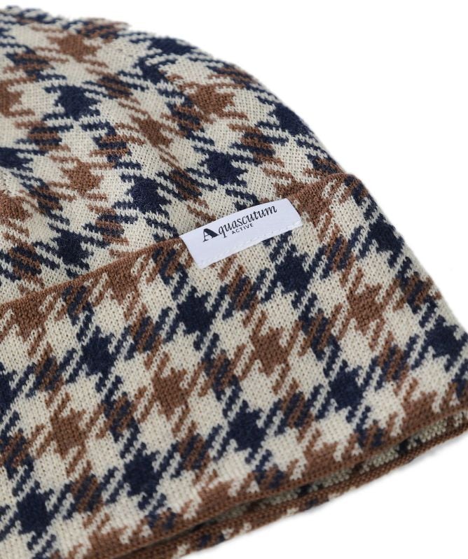 Aquascutum Check Beanie