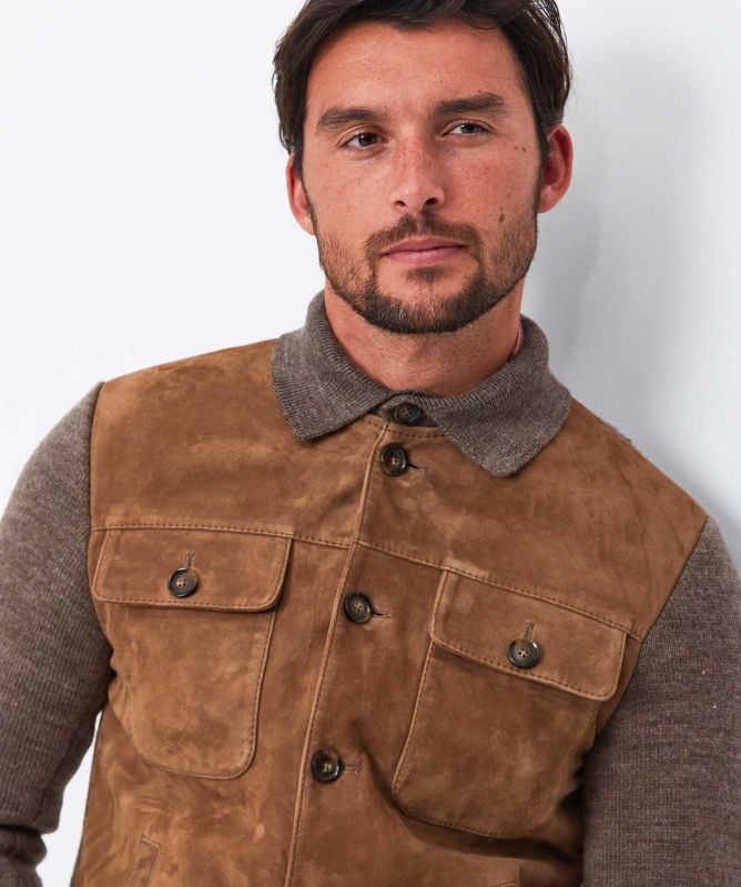 Jack Leathers Timesquare Suede Knit Jacket