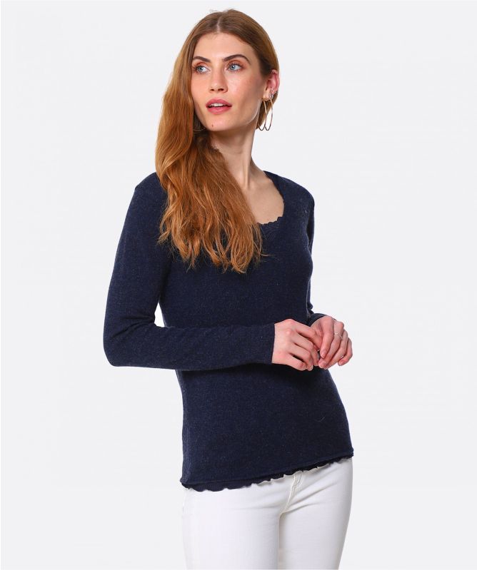 Rosemunde Cashmere Laica V Neck Top