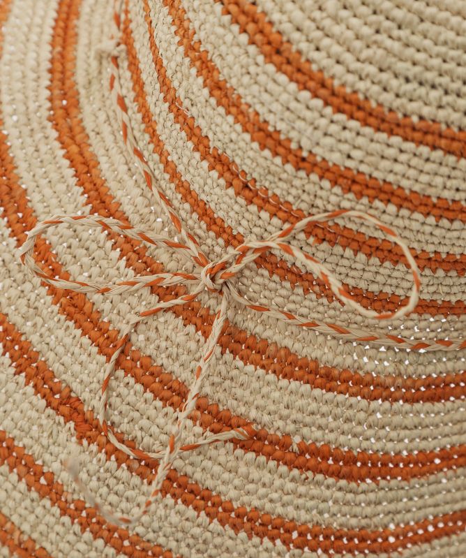 Rabarany Raffia Stripe Hat