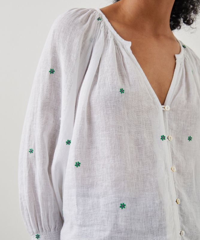Rails Mariah Daisy Embroidered Shirt