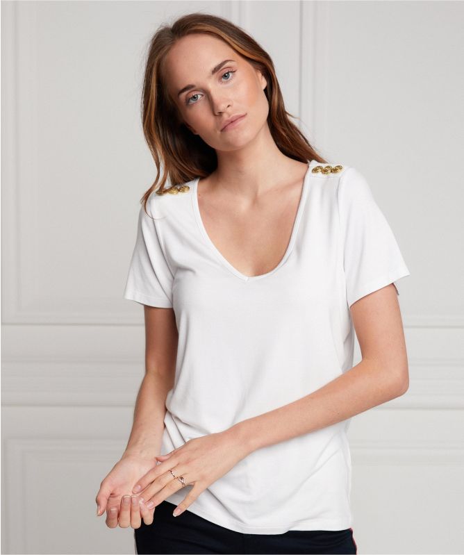 Holland Cooper Relax Fit V-Neck T-Shirt