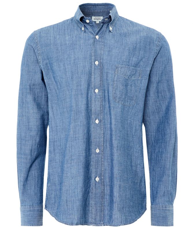 Hartford Regular Fit Chambray Pitt Shirt