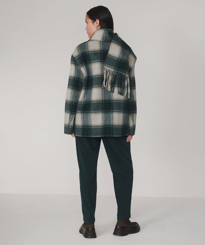 Varley Alderton Check Scarf Coat