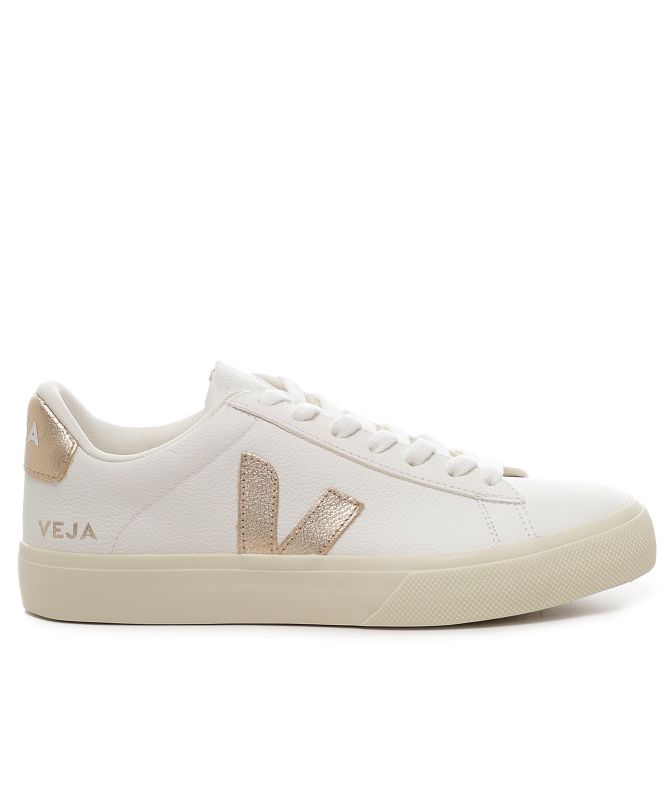 VEJA Campo Chromefree Leather Metallic Trainers