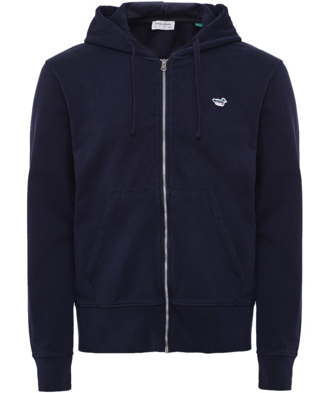 Edmmond Studios Zip Through Duck Patch Hoodie