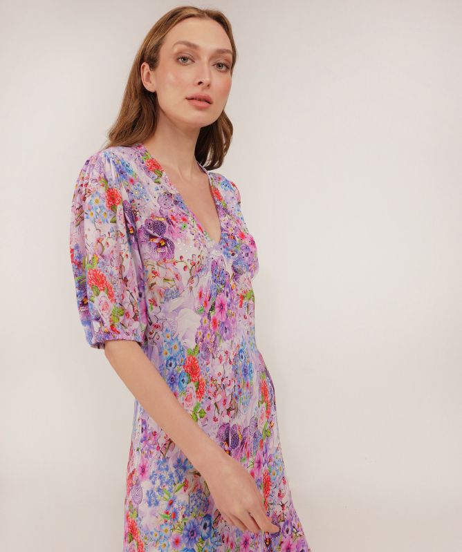 Inoa Silk Columbine Maxi Dress