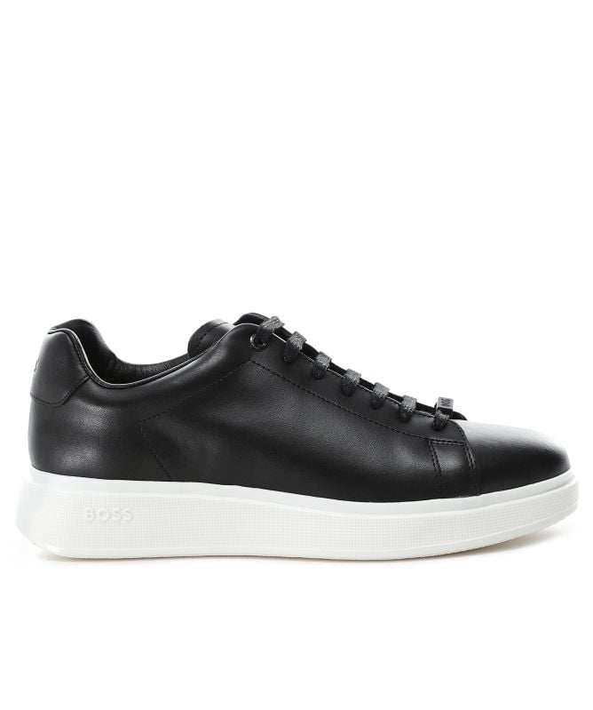BOSS Leather Bulton Sneakers