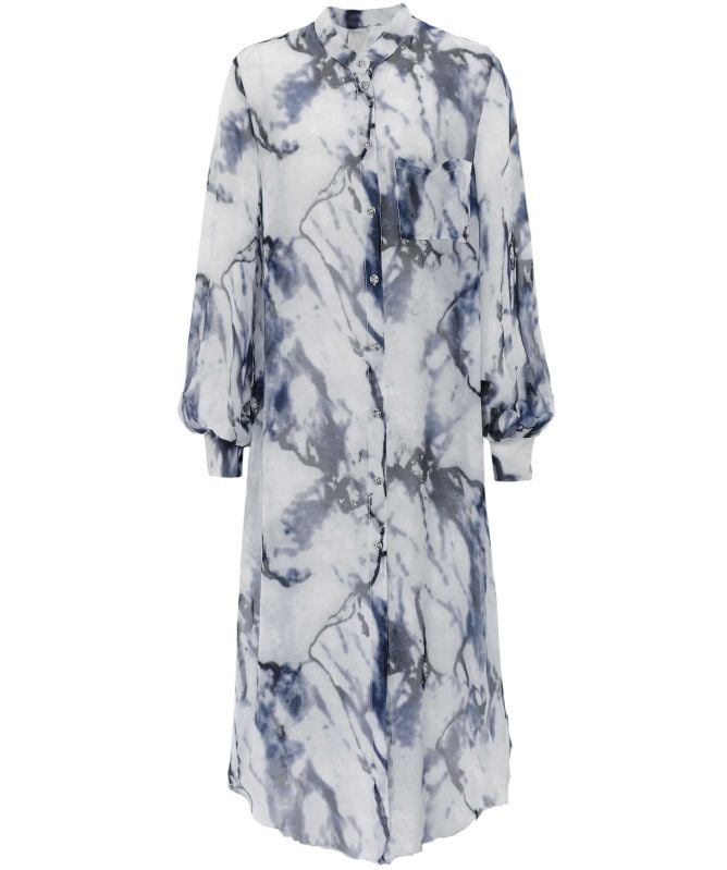 Sanctamuerte S46 Long Marbled Sheer Shirt