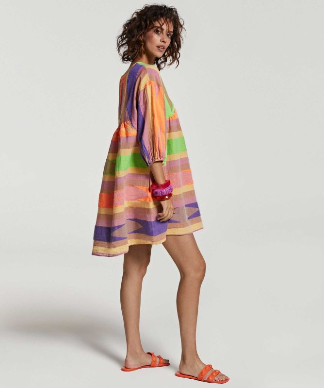 Devotion Twins Iliotropio V-Neck Mini Dress