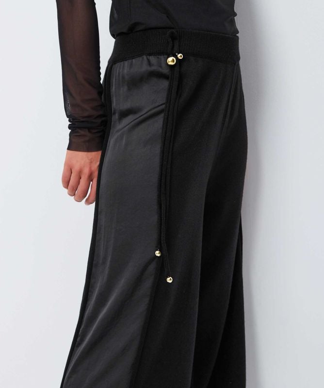 Bize Wide Leg Knit Trousers