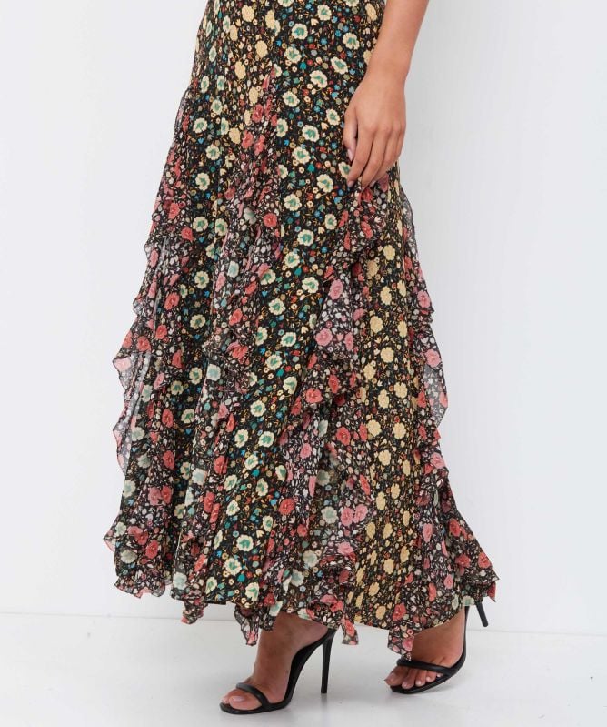 RIXO Ambika Silk Maxi Dress