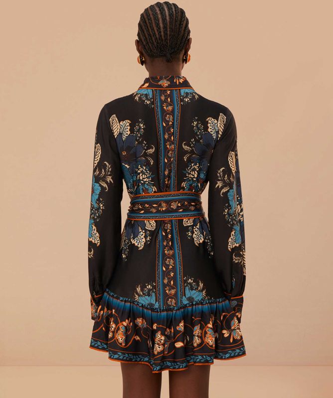 FARM Rio Blossom Tapestry Mini Dress