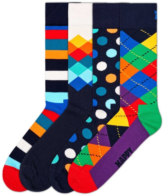 Happy Socks Multi-Colour Socks 4 Pack
