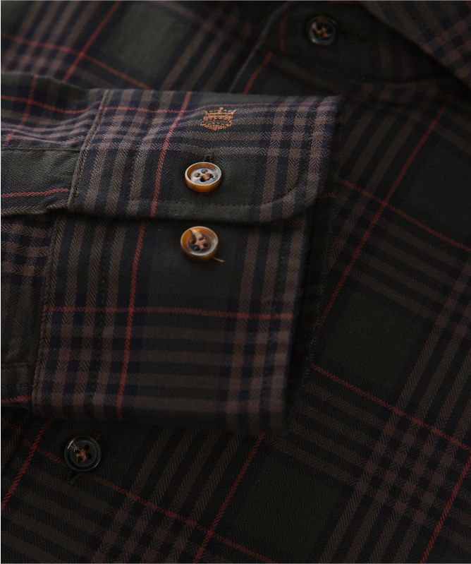 Thomas Maine Tailored Fit Prince of Wales Check Shirt