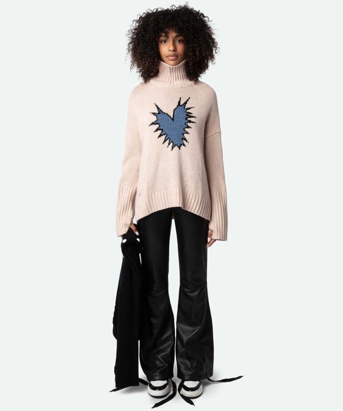 Zadig & Voltaire Alma Spiked Heart Jumper