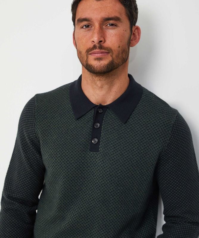 Paul Smith Knitted Long Sleeve Polo Shirt