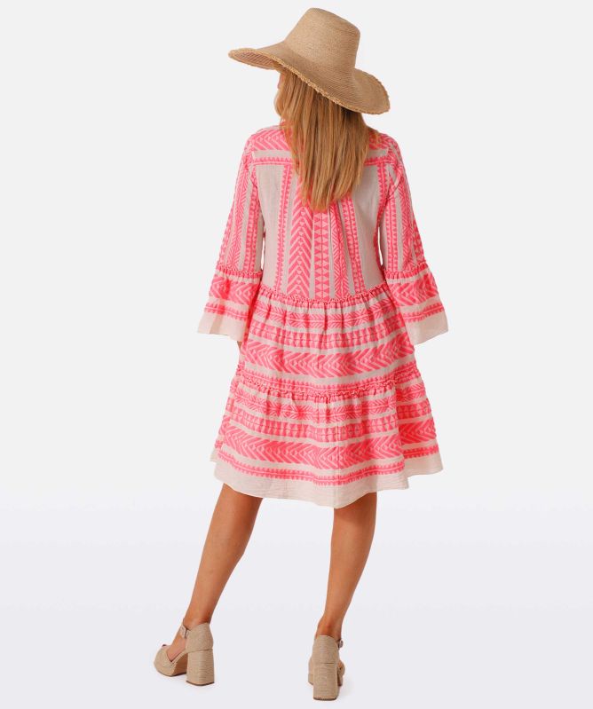 Devotion Twins Ella Cotton Blend Tiered Midi Dress