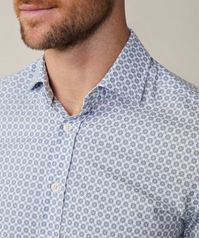 Hackett Tailored Fit Tile Print Shirt