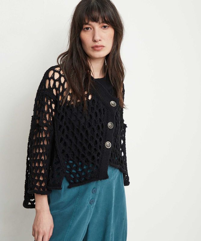 Lurdes Bergada Cropped Margarita Cardigan