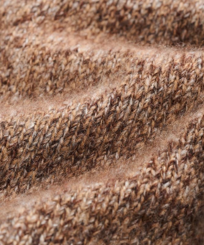 Soft Goat Marled Relaxed Fit Turtleneck Sweater